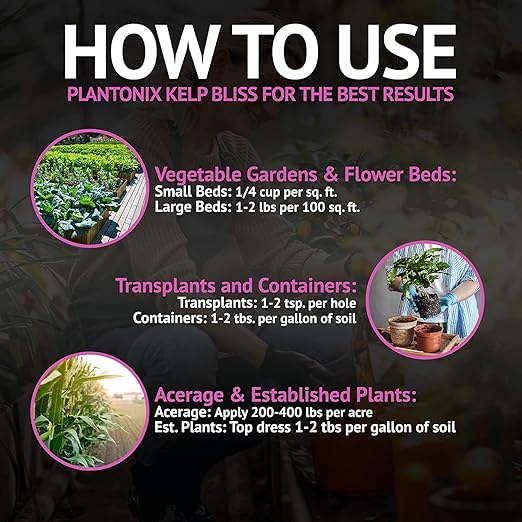 Kelp Bliss Fertilizer (40lbs) - Kelp Meal Organic Fertilizer - Kelp Fertilizer for Plants - Plant Fertilizer & Garden Fertilizer - Organic Kelp Meal for Potting Soil, Garden Soil, Vegetables, & Lawns