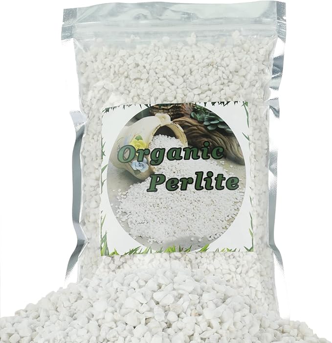 Organic Perlite for Plants, Soil Amendment for Enhanced Drainage and Growth, Ideal for Potting Mixes(2 Quart)