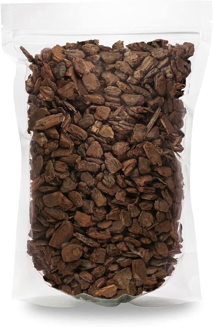 New Zealand Pinus Radiata Bark - Organic Hand Mixed New Zealand Orchiata Pine Bark for Orchids - Medium Chips 9-12mm - 4 Quart Bag