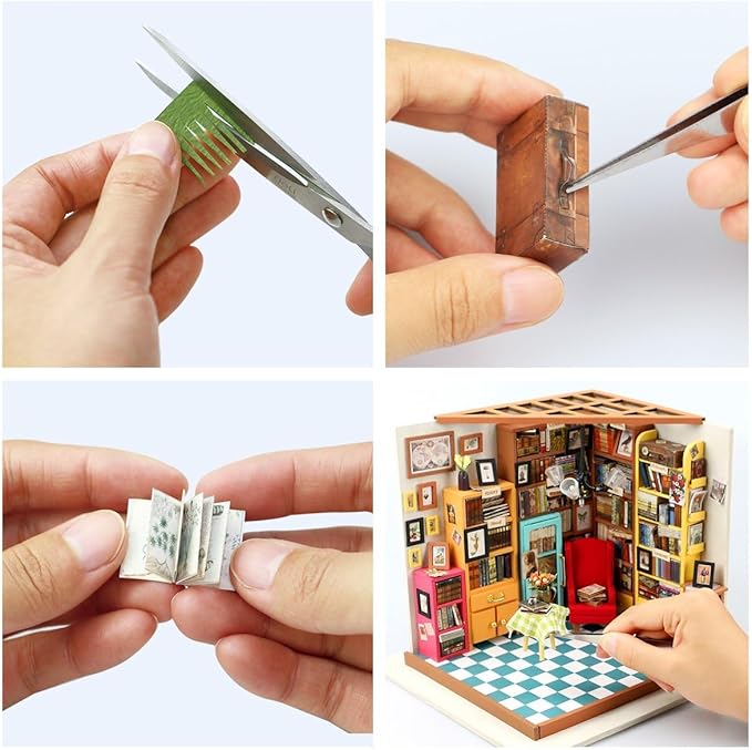 Rolife 1:20 Miniature House Kits-Tiny House Kit-DIY Miniature Dollhouse Kits for Adults-Model Building Craft Kits-Hobbies Gifts for Women and Men