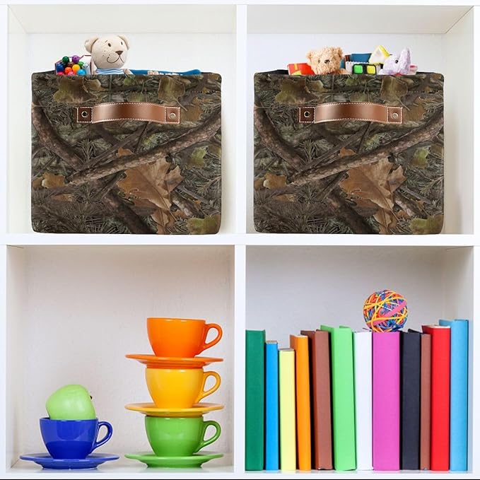Camouflage Rectangular Storage Basket Organizer Bin Shelf Baskets For Clothes Gifts For Home Office Dorm