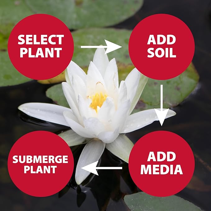 The Pond Guy Planting Bag & Soil Kit for Outdoor Water Gardens, Aquatic Flower Supplies, Pot & Grow Lily, Lotus & Bog Plants, Small Plant Bag & Soil
