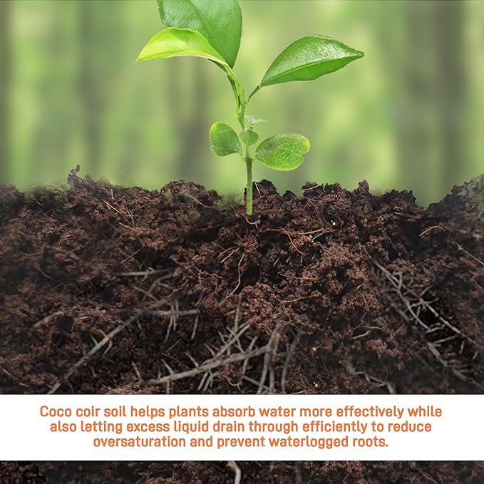 Coco Coir Brick for Plants- 27 Pack Coconut Coir Bricks Premium 100% Organic Peat Moss Mix with Low EC & pH Balance, Fiber Coconut Husk for Planting, Gardening, Potting Soil Substrate