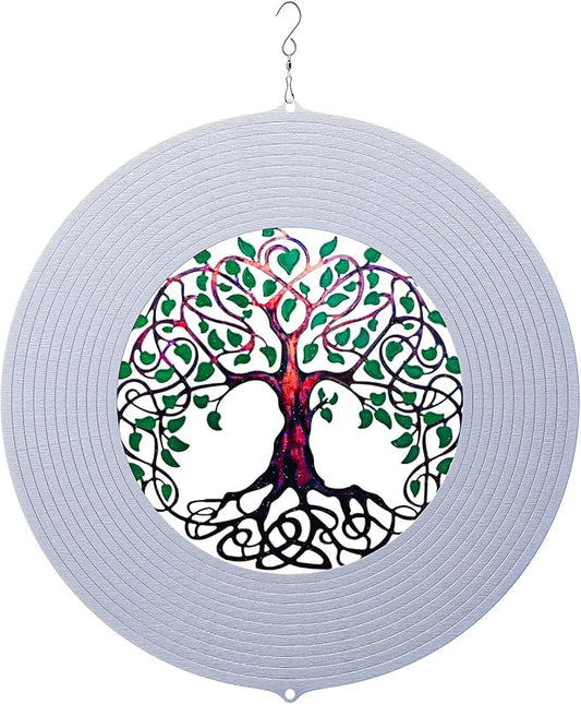 Tree of Life Wind Spinners for Yard and Garden, Metal Ornaments for Garden Décor, Outdoor Wind Spinner, Tree of Life Gifts, Outdoor Garden Decoration, 15 inch Tree of Life Wall Décor by ISEO