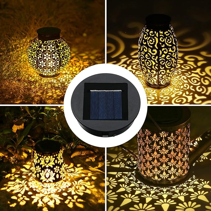 2 Pack Replacement Solar Light Parts-8 lumens Warm White LED Waterproof Solar Light Replacement Top Kit for Outdoor DIY Hanging Lanterns(3.15in)