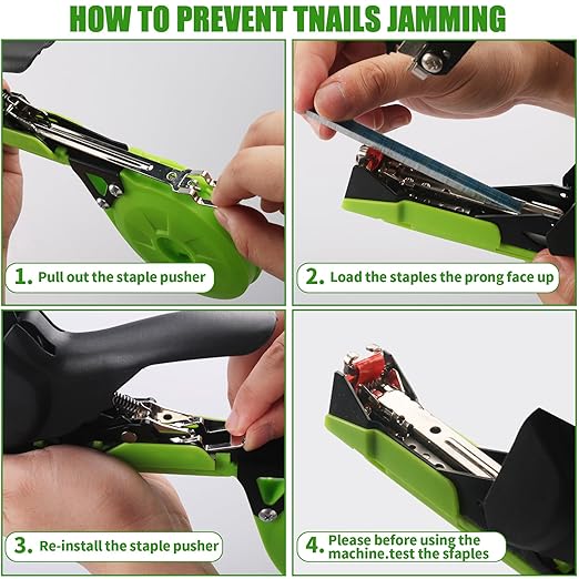 Plant Tying Machine,Handy Plant Binding Tape Tool, Quick Tying Grape Vines, Binding Tomato Vines, Lightweight Plant Tying Tools,More Durable Come with 10000pcs Staples 10 Rolls Tape