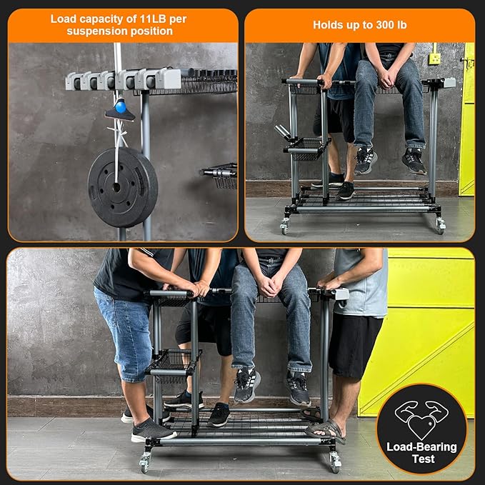 Ultimate Yard Tool Storage Rack with Rolling Casters – Organize All Your Garden Tools Effortlessly