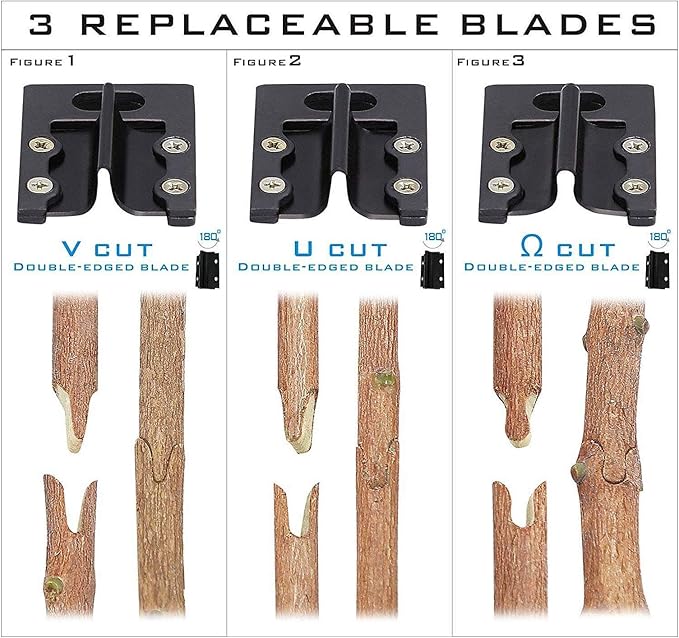 KTKT Grafting Tool Kit, Garden Pruner Tools, Perfect for Fruit Trees Grafting, Including Grafting Tapes, Grafting Knife & Replacement Blades