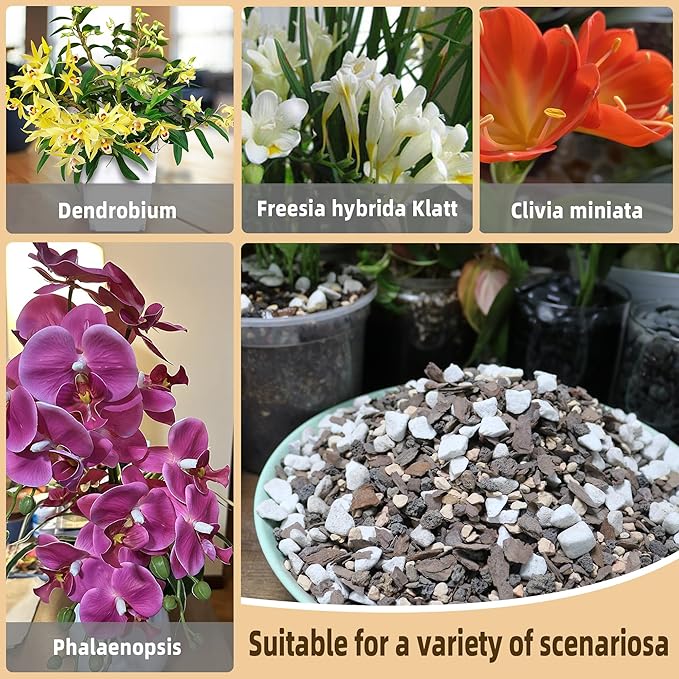 4 Quart Bonsai Soil Mix Lava,Pumice,Pine Bark and Calcined Rock, Natural Organic Mix for Potted PlantsâŠ