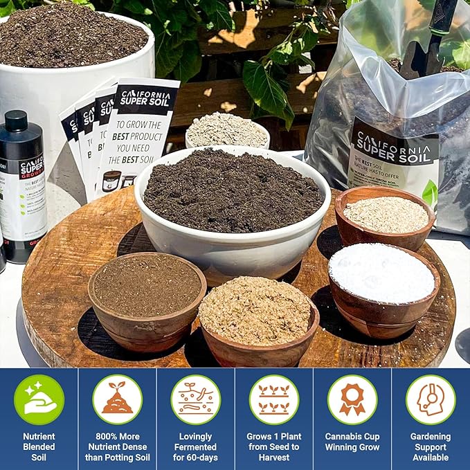 PreMixed Super Soil 3 Gallon Pot - Every Thing Included for The Perfect Grow (add only Seed and Water)