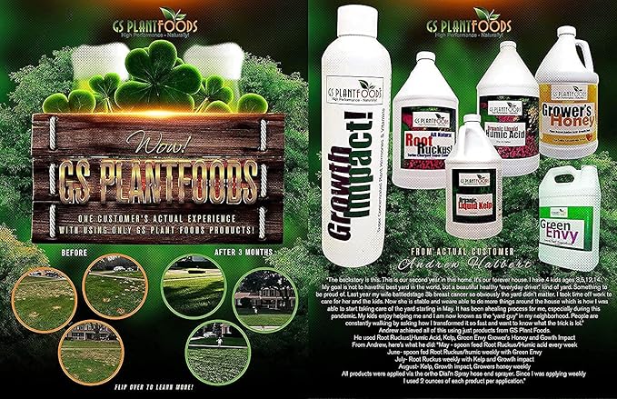 GS Plant Foods Seaweed Fertilizer - Omri Organic Liquid Kelp Seaweed Fertilizer (275 Gallon) - Liquid Kelp & Seaweed Concentrate for Farms, Gardens, Greenhouses, Lawns & Soil