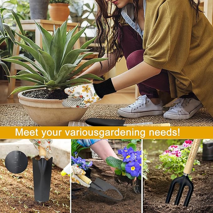 Gifts for Mom, from Daughters, Presents for Mom Gardening Tool Set for Women, Gifts for Mom from Daughter/Son Outdoor Horticulture Starter, Garden Tools Kit for Mom