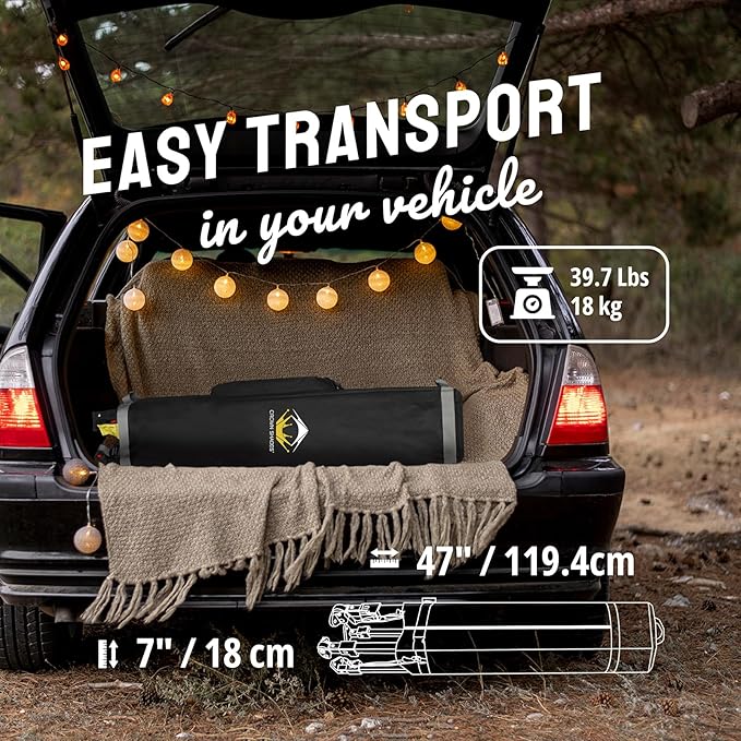 CROWN SHADES 10x10 Pop Up Canopy with 1 Side Wall - Beach Tent with One Push Setup - Outdoor Sun Shade for Events, Parties, Camping - Gazebo with STO-N-Go Cover Bag (American Flag)