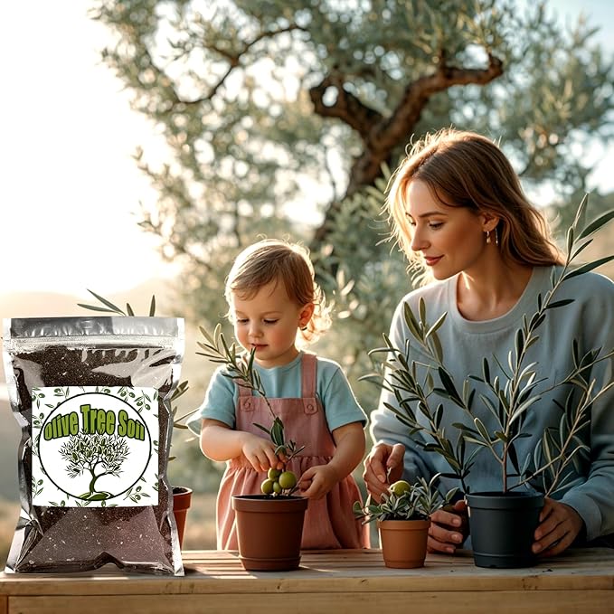 Premium Olive Tree Potting Mix 10qt, Uesed for The Propagation of Olive Trees by Cuttings or Seeds, Suitable for Planting, Repotting, and Growing Houseplant