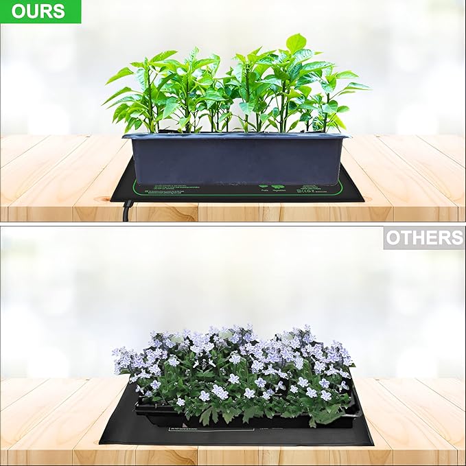 2 Pack Seedling Heat Mat for Seed Starting,20" x 20.75" Waterproof Heating Pad for Indoor Plants Germination(L)