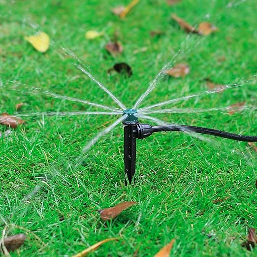 40Pcs Drip Irrigation Emitters for 1/4" Drip Tubing,Adjustable 360 Degree Automatic Irrigation Drippers on 5.5" Arrow Stake for Garden Irrigation Watering System