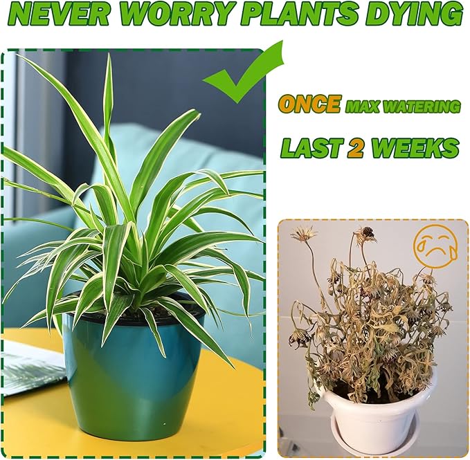 Planterhoma 6.7 Inch Self Watering Pots for Indoor Plants, 5 Packs African Violet Pots with Black Wick Pots, Self Watering Planters for Devil's Ivy, Indoor Plant Pots, Silver Gold