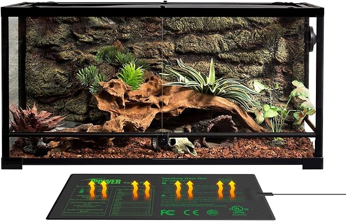 iPower 10" x 20.75" Seeding Heat Mat Upgraded Carbon Film Indoor Warm Hydroponic Plant Germination Starting Pad Durable Waterproof, Black