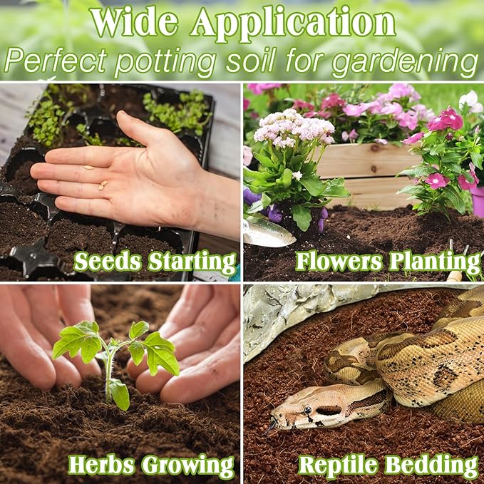 ZeeDix 100pcs 50mm Coco Coir Pellets, Compressed Coconut Coir Seed Starter Soil Pellets Potting Soil Indoor Plants Soil Discs for Planting Flowers Bonsai Herbs Plants and Vegetables