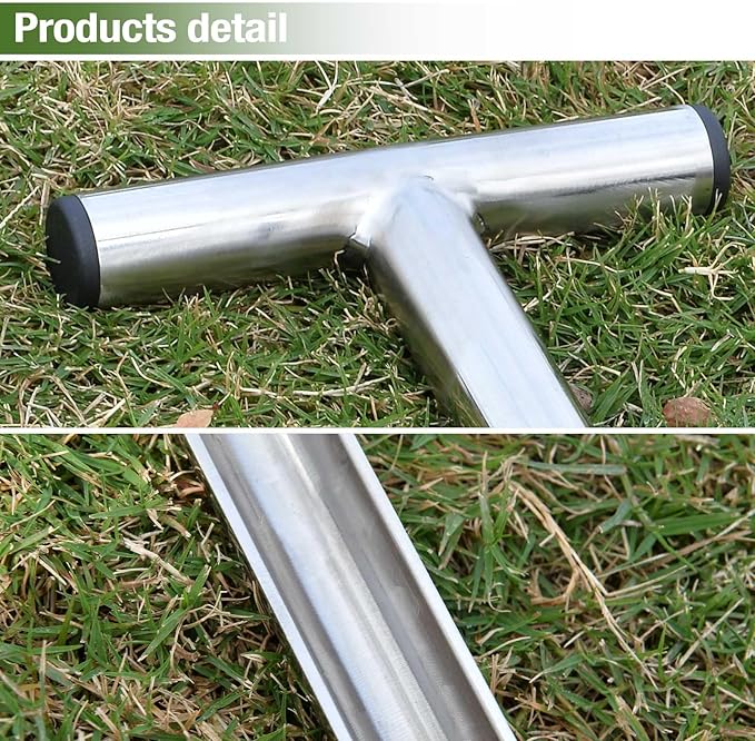 Soil Probe 16 Inch with 2 Bags, Soil Sample Probe for Lawn House Plants, T-Handle Soil Sampler Probe Rod, Stainless Steel Soil Test Kits Tool for Soil Sampling