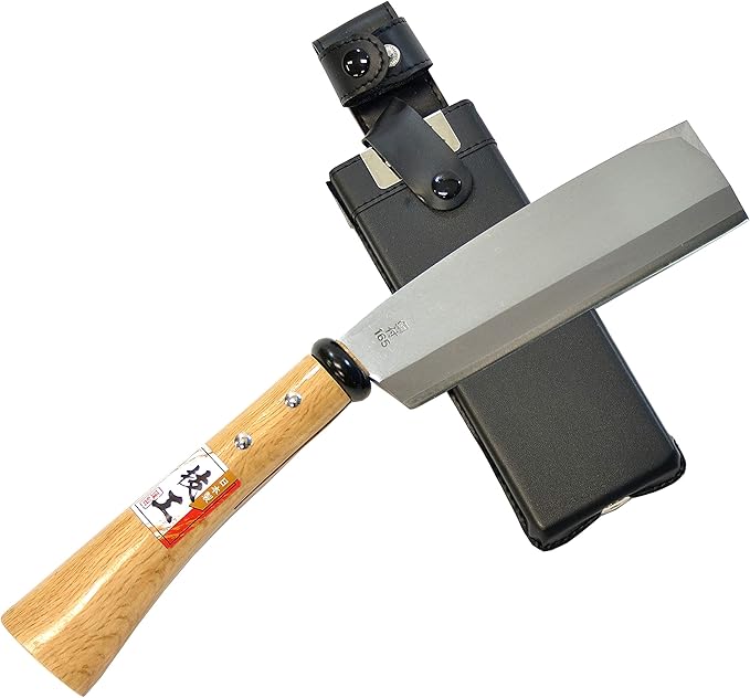 KAKURI Japanese NATA Tool Knife 6.5" Made in Japan, Bushcraft Hatchet Axe with Sheath for Camping, Outdoor, Campfire, Gardening