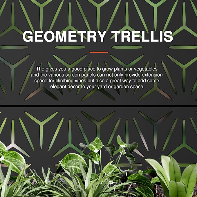 Casaphoria Metal Raised Garden Bed with Trellis and Wheels, 72"x47"x16" Arched Planter Box for Climbing Plants, Vegetables & Vines, Features Drainage Holes and Privacy Screen (Black-Star)