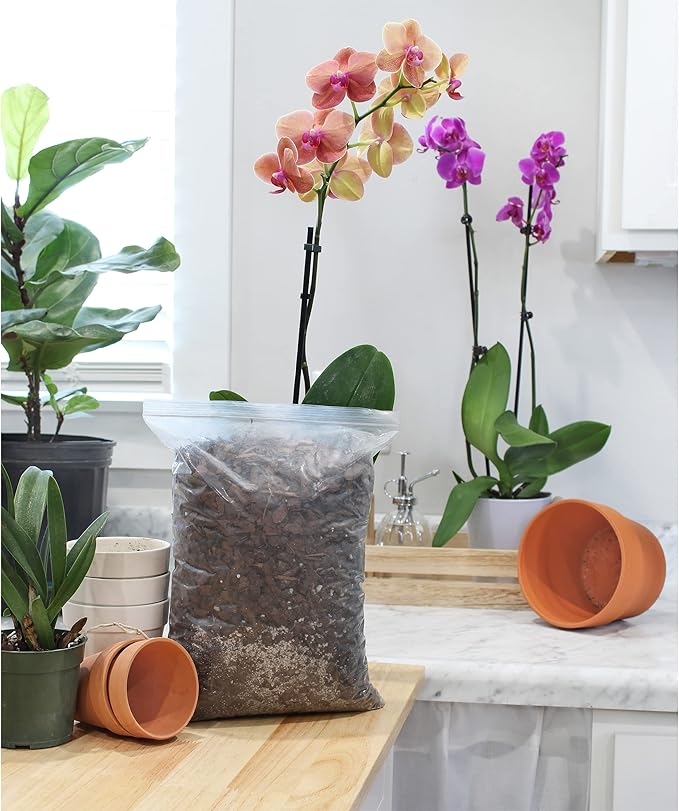 All Purpose Orchid Mix Potting Soil Indoor Plants (2 Quarts), Orchid Bark & Organic Perlite for Plants - Succulent Soil Potting Mix Indoor - Orchid Soil