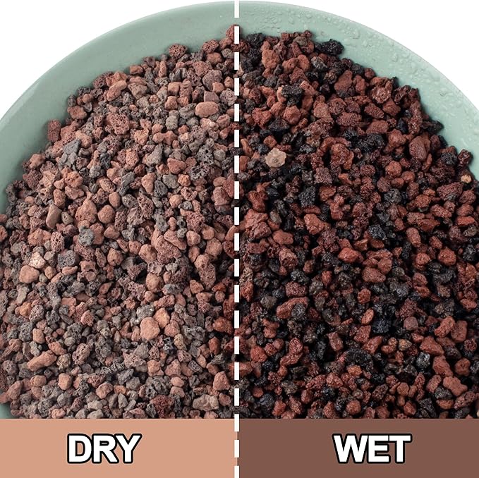 3lb Mix Lava Rocks for Plants-Horticultural Volcanic Rock Gravel for Landscaping Plants Drainage, Succulents, Bonsai, Vase Fillers, Terrarium Plants, Top Dressing