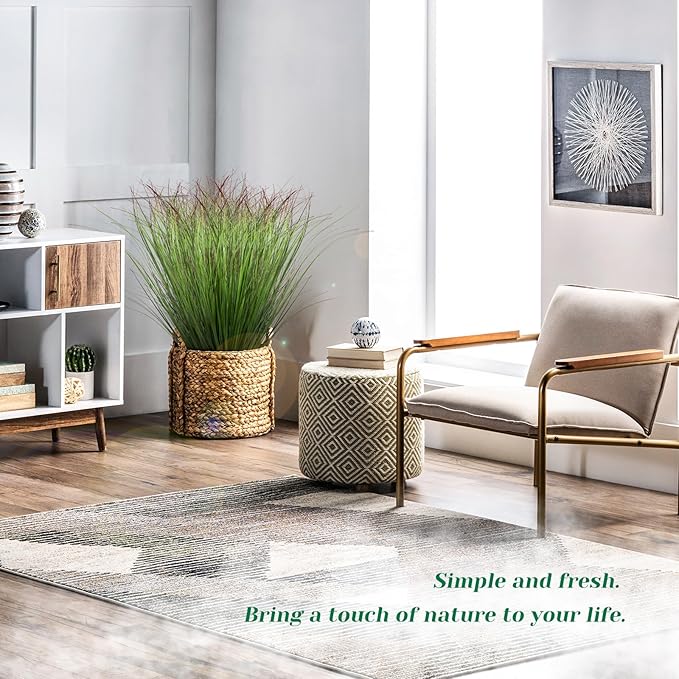 48Pcs Artificial Grass Plants Faux Shrubs Wheat Grass Fake Tall Grass Plants for Outdoor Decor Greenery Stems Weed for Room Indoor Home Decor(Green Red Tail
