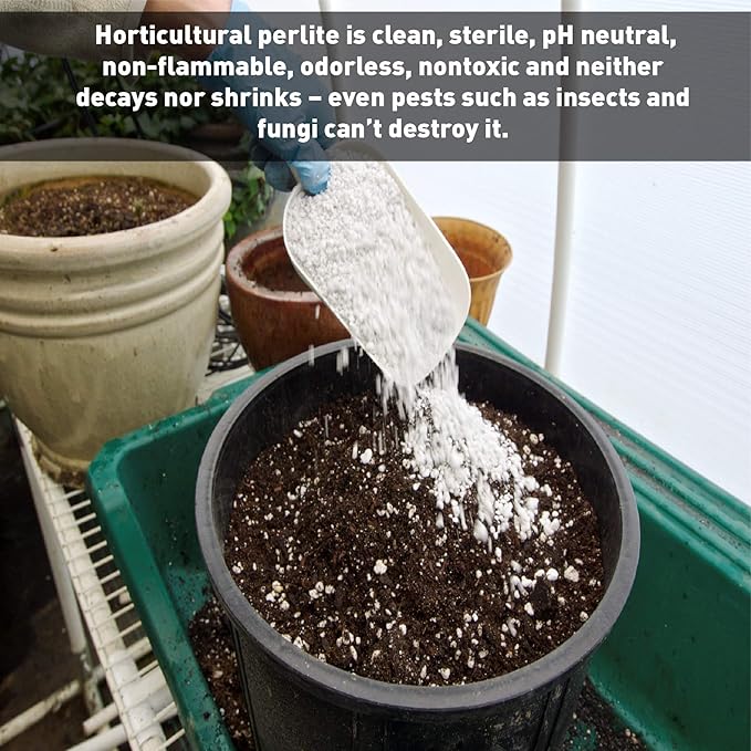 PVP Industries PVP105408 120 Quarts, 4 Cubic Foot of Organic Perlite Planting Soil Additive, White