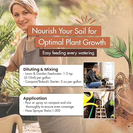 Worm Castings for Plants, Earthworm Casting Organic Fertilizer, Bokashi Booster, Worm Tea Made from Compost Worms, Liquified & Concentrated Vermicompost for Soil Fertility & Bountiful Harvest, 32 oz.