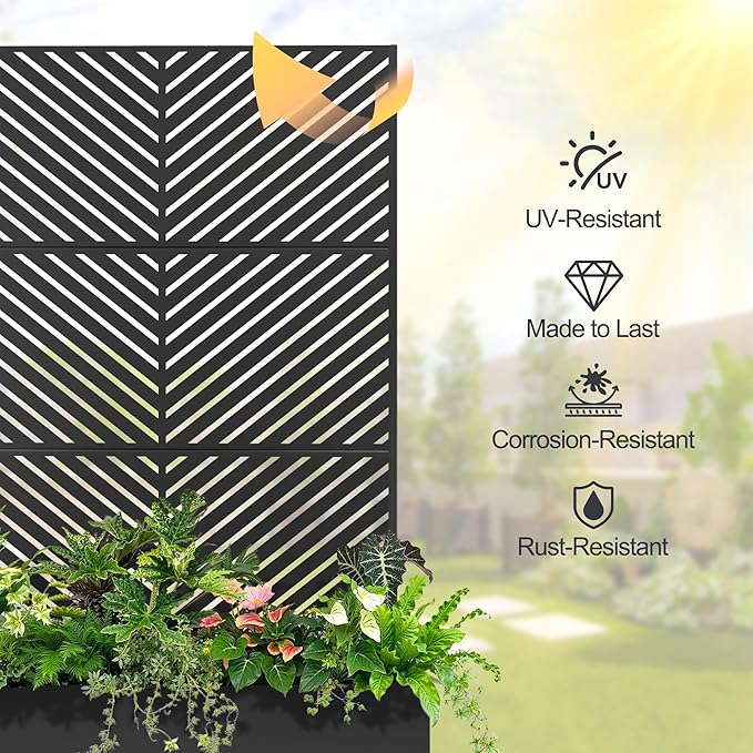 Raised Garden Bed with Trellis and Wheels,73"x47"x16" Metal Raised Garden Bed,Black Parallel Metal Planter with Climbing Trellis for Vines & Vegetables