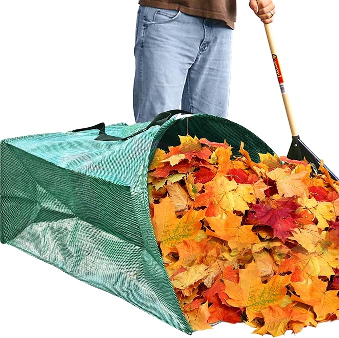 53 Gallon Leaf Collector,Large Yard Dustpan,Portable Pop Up Leaf Bags, Foldable Leaf Pick Up Tools,Reusable Yard Garden Bags for Leaves Lawn Trash(200L)