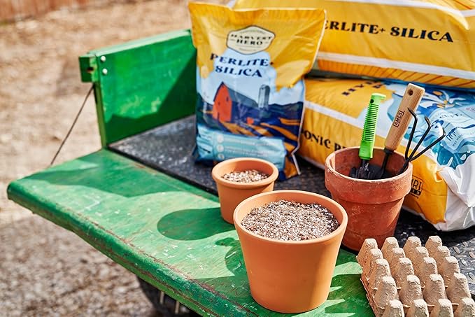 Perlite Horticultural Soil Amendment – Enhances Drainage and Aeration for Plants, Ideal for Root Cuttings, Seedlings, and Hydroponic Systems, OMRI-Listed, 100% Organic (24 QT)