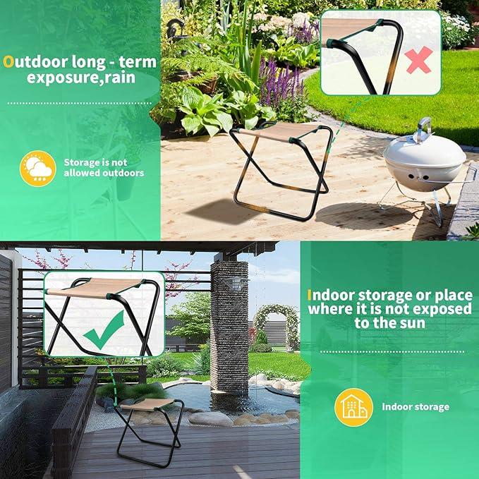 Kitness 9 PCS All-in-one Garden Tools Set Heavy Duty Cast-Aluminium Alloy Gardening Tools Kit with Folding Stool Seat&Detachable Canvas Tool Bag Great Gifts for Gardening