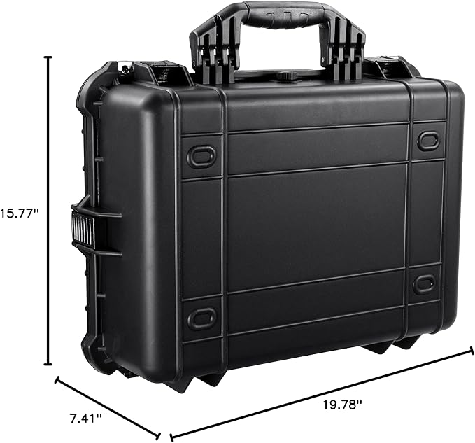 Bushnell 20 Inch Large Waterproof Hard Camera Case For Binoculars, Optics, Equipment, Shock Proof, and TSA Ready (Black)