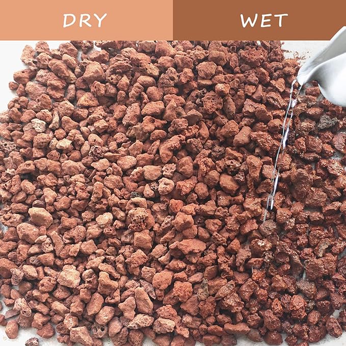 Red Lava Rocks for Plants -100% Pure Volcanic Rock No Dyes or Chemicals-Best Lava Stones Top Dressing for Cacti Succulents Plants,Bonsai-12LBS