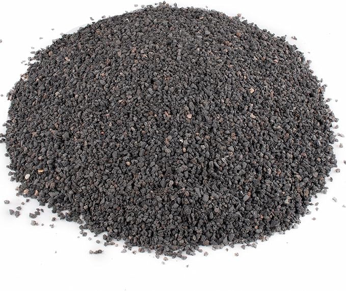 7LB Black Horticultural Lava Rock Soil for Decorative Landscaping Bonsai, Cacti, Succulents Plants Top Dressing for Release Excess Water