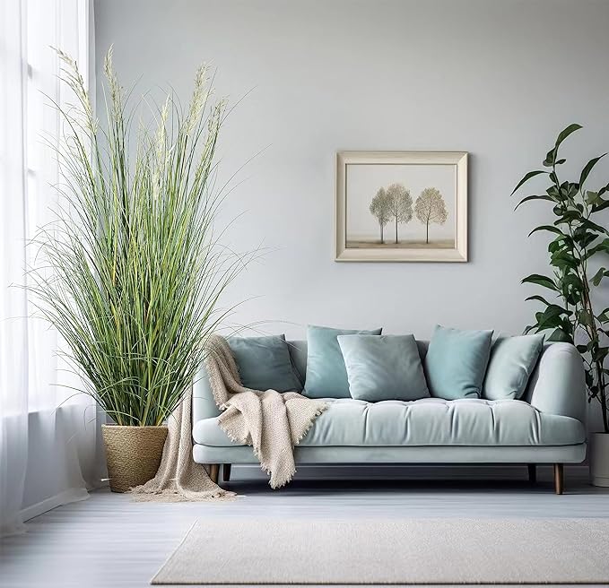 Artificial Plant 71in(6ft,2pack) Tall Artificial Grass Plant,Faux Plants Indoor Home Decorative Artificial Plants & Flowers in Pot Fake Plant, House Plant Indoor