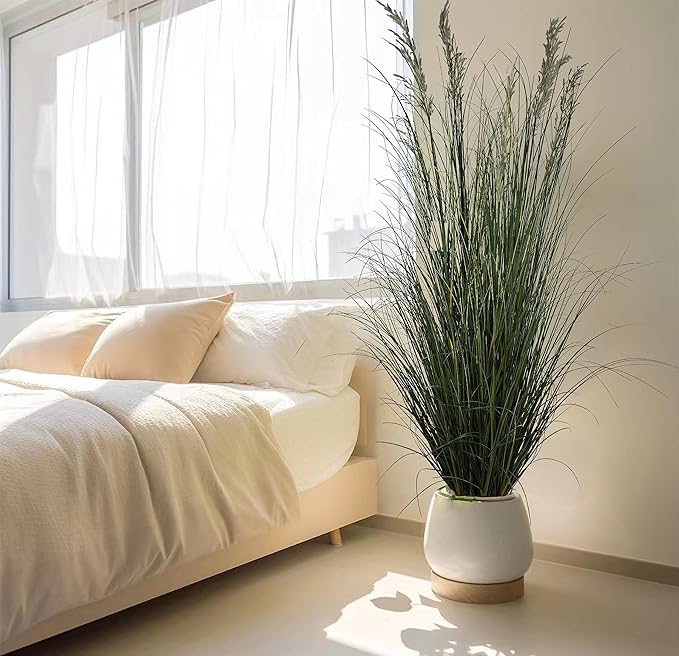 Artificial Plant 71in(6ft,2pack) Tall Artificial Grass Plant,Faux Plants Indoor Home Decorative Artificial Plants & Flowers in Pot Fake Plant, House Plant Indoor