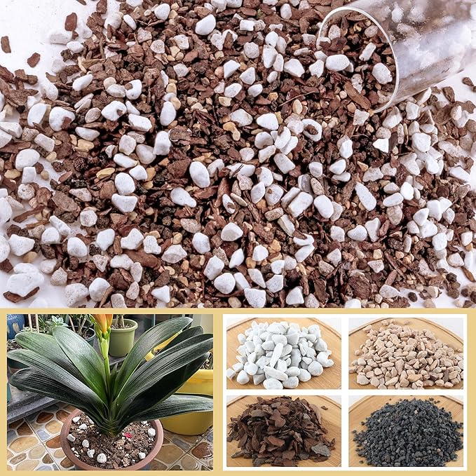 4 Quart Bonsai Soil Mix Lava,Pumice,Pine Bark and Calcined Rock, Natural Organic Mix for Potted PlantsâŠ