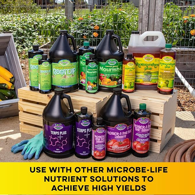 Microbe Life Hydroponics Premium Photosynthesis Plus to Grow Fruits, Vegetables, and Herbs, The Best Professional Big Bud Grow, Use with Any Feeding Systems Including Hydroponics or Soil, 16 Ounces