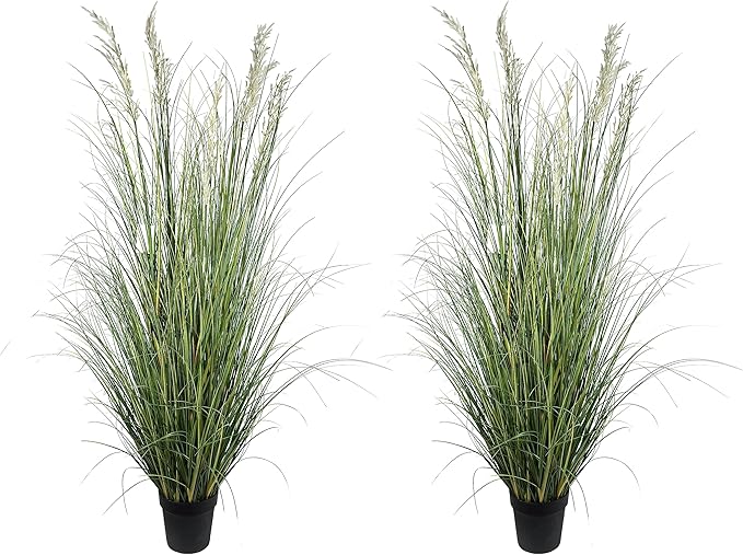 Artificial Plant 71in(6ft,2pack) Tall Artificial Grass Plant,Faux Plants Indoor Home Decorative Artificial Plants & Flowers in Pot Fake Plant, House Plant Indoor