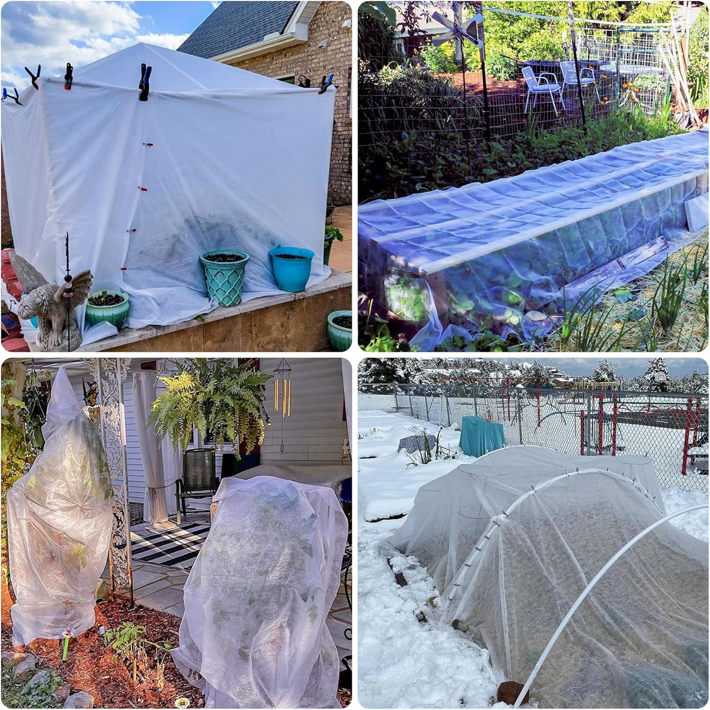 10x50ft Plant Covers Freeze Protection- Frost Cloth Blanket Floating Row Cover for Winter 0.9 oz/yd