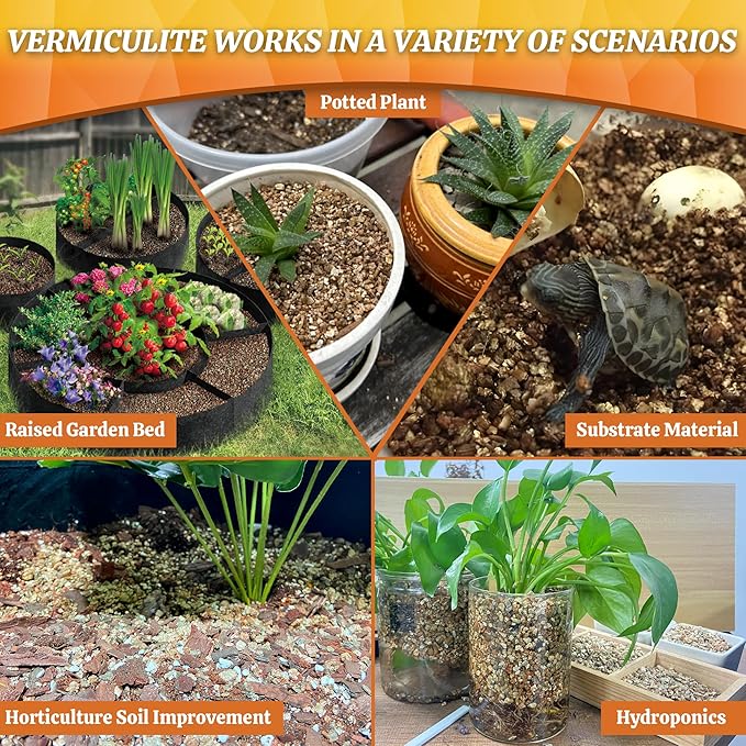 AVALUTION 18QT Vermiculite - Organic Vermiculite for Plants Horticultural Coarse Vermiculite Natural Soil Additive for Potted Plants Gardening Mushrooms Seed Starting