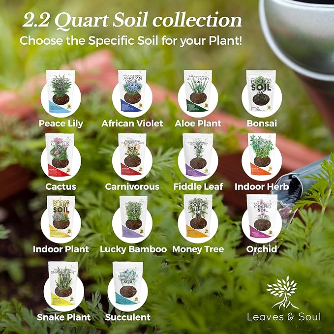 Professional Indoor Herb Plant Soil | Large 2.2 Quarts Ready to Use for Kitchen Herbs, Gardens, Cooking Herbs | Peat Moss, Coco Coir, Perlite, Dolomite | Made in USA