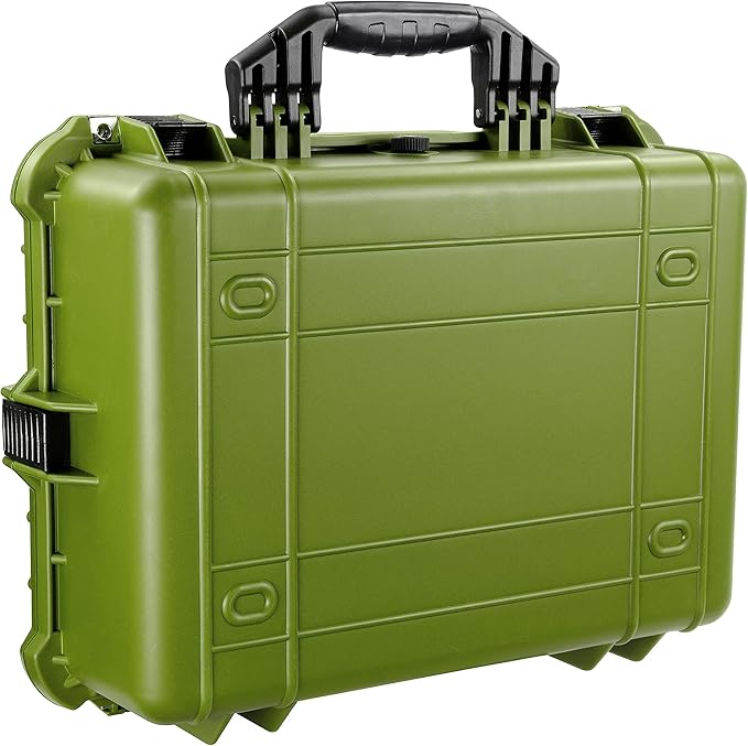 Bushnell 20 Inch Large Waterproof Hard Camera Case For Binoculars, Optics, Equipment, Shock Proof, and TSA Ready (OD Green)