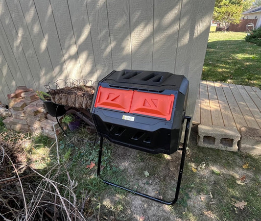 Turn Garden Waste into Nutrient-Rich Compost with a Dual-Chamber Compost Tumbler
