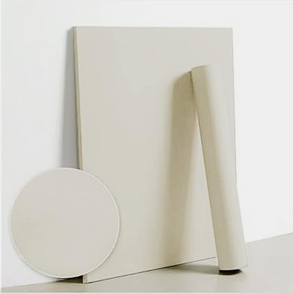 Dimoon 394''x23.6'' Cream Skin Peel and Stick Wallpaper Contact Paper Modern Self Adhesive Wall Paper Removable Renter Friendly Textured Solid Color Cabinet Vinyl Roll (394''x23.6'',Cream Skin)