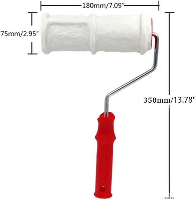 Tookie Embossed Paint Roller, 8 Inch Brick Embossing Roller for Wall Decoration, Art Brush Paint Roller Embossing Cylinder with Rubber Handle for Household DIY Paint Roller Art